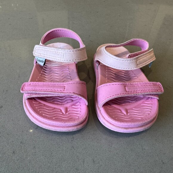 Native Charley Crayola Block Sandal in Awesome Pink size C6 - Picture 3 of 6